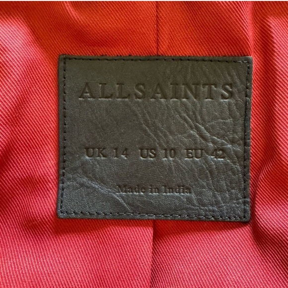 🖤All Saints Estae Leather Moto Jacket Like New🖤 - Picture 4 of 6